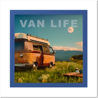 Van Life Camper RV Outdoors in Nature Posters and Art